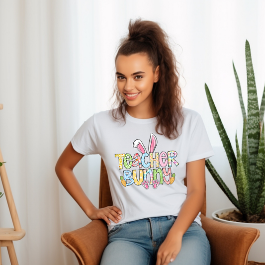 Teacher Bunny Tee | Cute and funny tees for the classroom