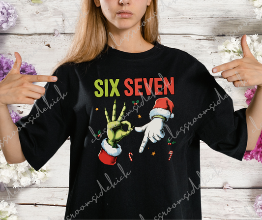 6 7 Grinch & Santa Hand Sign Gesture Flash