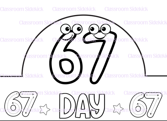 6 7 kids hat template