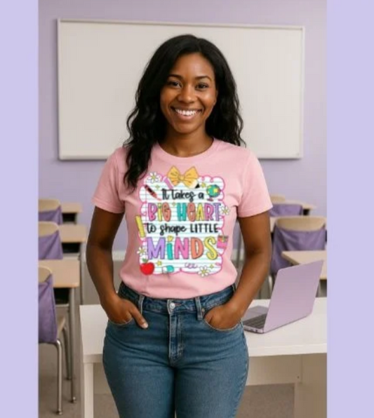 Big heart teacher tee